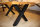 Tischgestell Stahl schwarz matt Struktur Doppel T-Träger HEB100 TUX L700 Tischuntergestell Tischkufe Kufengestell Tischbeine Tischfuß Industriedesign Esstisch Schreibtisch