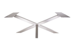 Kreuzgestell Edelstahl V2A GX80x80 L1600 Tischgestell Küchentisch Esstisch Tischuntergestell X-Gestell