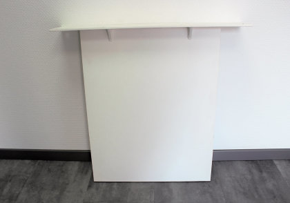 Stahlwange Premium SWG10w Tischgestell Tischuntergestell gerade wei&szlig; matt Struktur (1 St&uuml;ck)