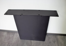 Stahlwange Premium SWG10s Tischgestell Tischuntergestell gerade schwarz matt Struktur (1 Paar)