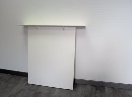 Stahlwange Premium SWG10w Tischgestell Tischuntergestell gerade weiß matt Struktur (1 Paar)