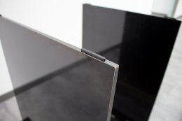 Stahlwange Premium SWG10k Tischgestell Tischuntergestell gerade Rohstahl Klarlack matt Industrielook (1 Paar)