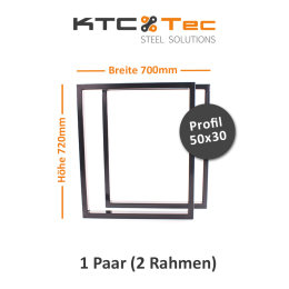Tischgestell schwarz TRGs-700 breit Tischuntergestell Tischkufe Kufengestell (1 Paar)
