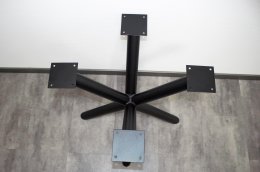 Kreuzgestell Stahl schwarz matt Maryland Ø60mm L700 Tischgestell Küchentisch Esstisch Tischuntergestell X-Gestell