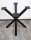 Kreuzgestell Stahl schwarz matt Maryland Ø60mm L700 Tischgestell Küchentisch Esstisch Tischuntergestell X-Gestell