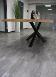 Tischgestell Stahl schwarz matt London Ø 90mm L:1650mm Tischgestell Küchentisch Esstisch Tischuntergestell X-Gestell