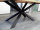 Kreuzgestell Stahl schwarz matt GX80x40 L1200 Tischgestell K&uuml;chentisch Esstisch Tischuntergestell X-Gestell