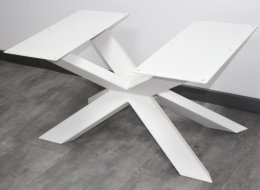 Couchtischgestell Stahl GX80x40-L800 Spider weiß matt Struktur Esstisch Tischgestell Wohnzimmer Tisch Küchentisch