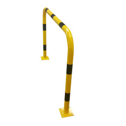 Rammschutzbügel Ø 76,1 mm / H 600 mm / L 750 mm - gelb schwarz