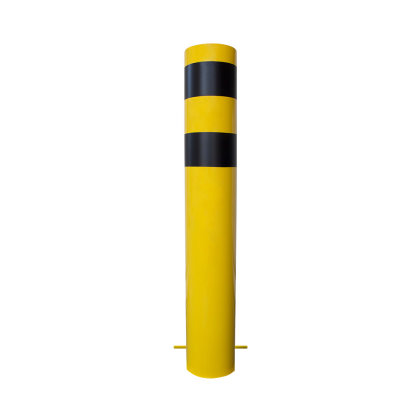 Rammschutzpoller Absperrpfosten Ø 159,0 x 1200 mm Stahl - gelb schwarz - zum Einbetonieren