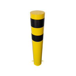 Rammschutzpoller Absperrpfosten Ø 159,0 x 1200 mm Stahl - gelb schwarz - zum Einbetonieren