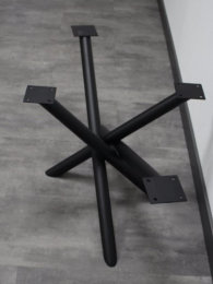 Couchtischgestell Stahl schwarz matt Mirondo 40x40 H400 L950 Tischgestell Tischuntergestell Metall Wohnzimmertisch Kreuzgestell DIY Couchtisch Beistelltisch