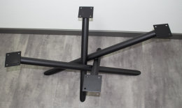Couchtischgestell Stahl schwarz matt Mirondo 40x40 H400 L950 Tischgestell Tischuntergestell Metall Wohnzimmertisch Kreuzgestell DIY Couchtisch Beistelltisch