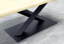 Tischgestell Stahl schwarz matt Korsika 100x100 L:1500mm Tischgestell K&uuml;chentisch Esstisch Tischuntergestell X-Gestell heavy duty