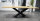 Tischgestell Stahl schwarz matt Korsika 100x100 L1500mm Tischgestell Küchentisch Esstisch Tischuntergestell X-Gestell