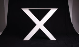 Tischgestell Stahl weiß matt TUXwms 100x100 500 Tischkufe Kreuz X-Gestell Tischuntergestell 1 Stk