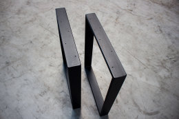 Tischgestell schwarz matt TR80sms-600 breit Tischuntergestell Tischkufe Kufengestell (1 Paar)