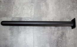 Tischbein Beistelltisch Stahl Pisa &Oslash;25mm H430mm schwarz matt Struktur  (1 St&uuml;ck)