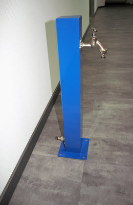 TRINKWASSER Wassersäule Stahl TSQG-650 blau glänzend (1 Stück)