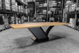 Tischgestell Stahl schwarz matt ATLAS L2000mm...