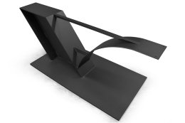 Tischgestell Stahl schwarz matt ATLAS L2000mm Tischuntergestell Metall massiv Industrial Design Loft Esstisch