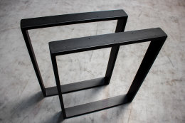 Tischgestell schwarz matt TR80sms-800 breit Tischuntergestell Tischkufe Kufengestell (1 Paar)