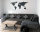 Hochwertige Design Stahl Weltkarte Wanddeko Wandbild XXL 3D Metall Pinnwand magnetisch Travelmap Reiseziele Firmenstandorte Landkarte Schwarz 200x100cm
