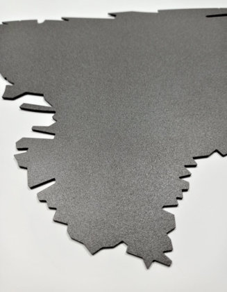 Hochwertige Design Stahl Weltkarte Wanddeko Wandbild XXL 3D Metall Pinnwand magnetisch Travelmap Reiseziele Firmenstandorte Landkarte Betonoptik 200x100cm