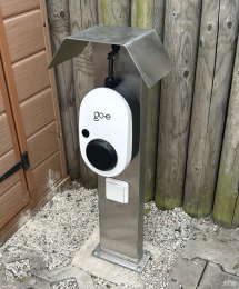 Wallbox Standfuß Universal Edelstahl 150x50mm für E-Ladestation Stele Ladesäule Energiesäule 500-1700mm 901-1100mm