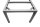 Tischgestell selbsttragend Genua Edelstahl V2A 60x60mm H720 L1990 mit Höhenverstellung K240 geschliffen oder farbig Tischgestell Gartentisch Küchentisch Esstisch