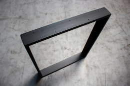 Tischgestell schwarz matt TR80sms-500 breit Tischuntergestell Tischkufe Kufengestell (1 Rahmen)