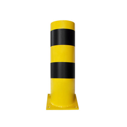 Rammschutzpoller Absperrpfosten Ø 159,0 x 400 mm Stahl - gelb schwarz - zum Aufdübeln