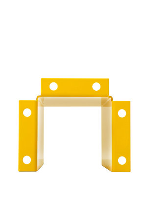 Steinbock Abweiserecke U-Form 800x160x160 Mm – 6 Mm Stahl, 3-seitiger Anfahrschutz In Signalgelb/Schwarz