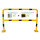 Rammschutzbügel Ø 42,4 mm / H 600mm/ L 500 mm - mit Knieholm - verzinkt - gelb schwarz